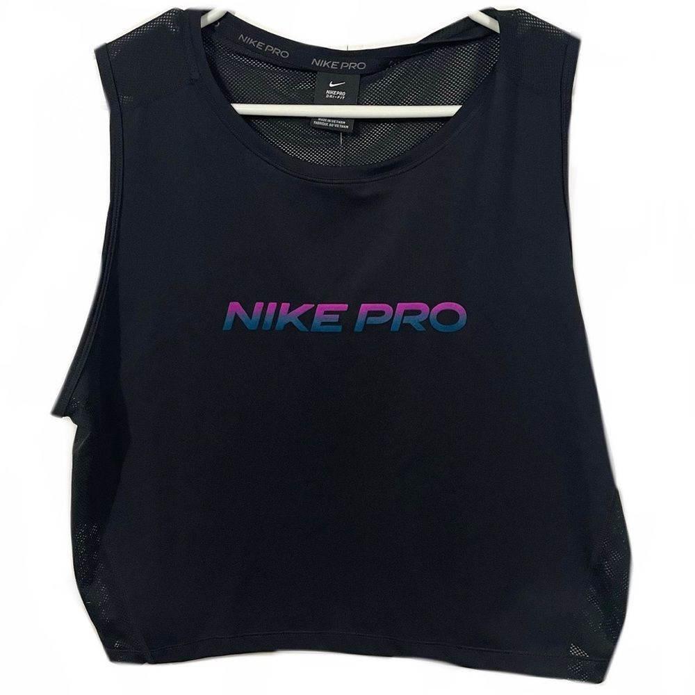 NWT Nike Pro Plus Size Mesh Muscle Crop Tank Top